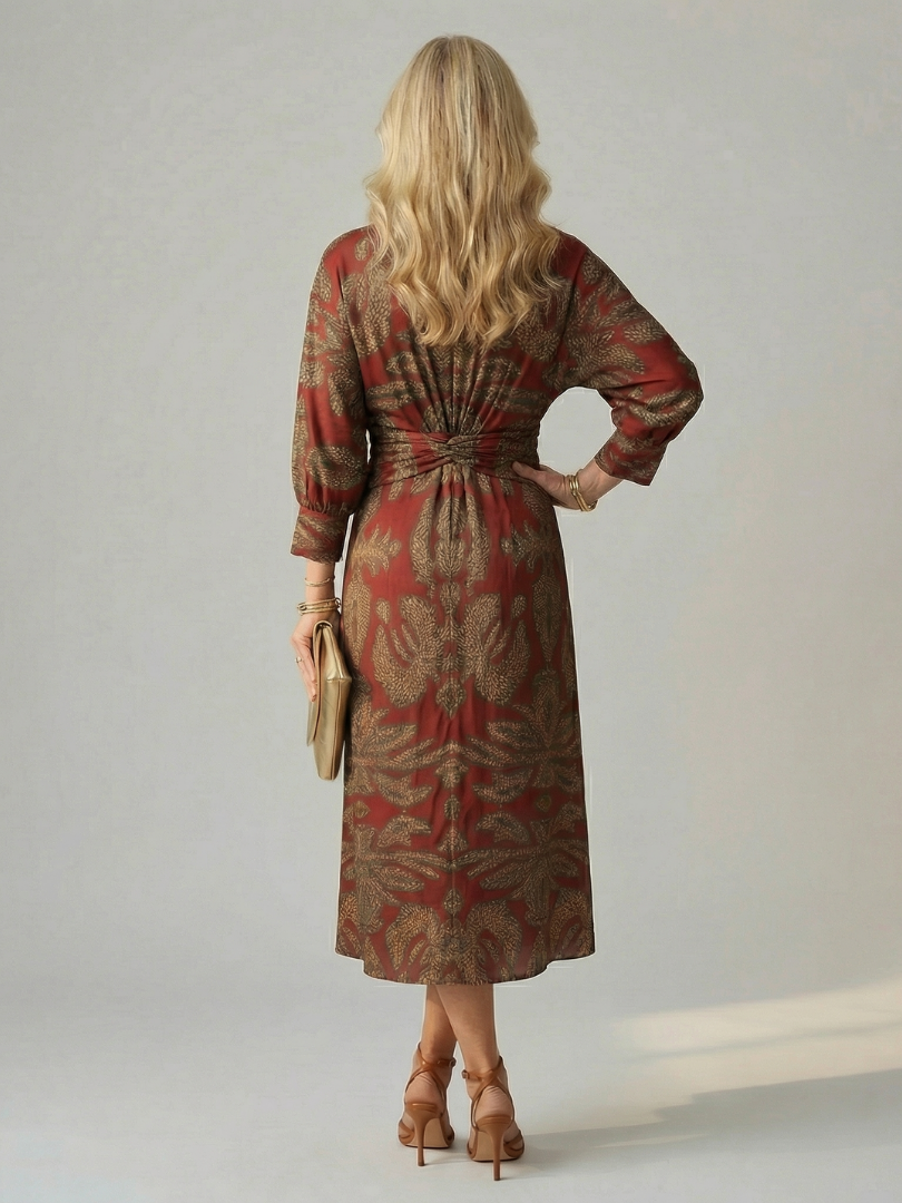 Lune | Natural Midi Wrap Sukienka