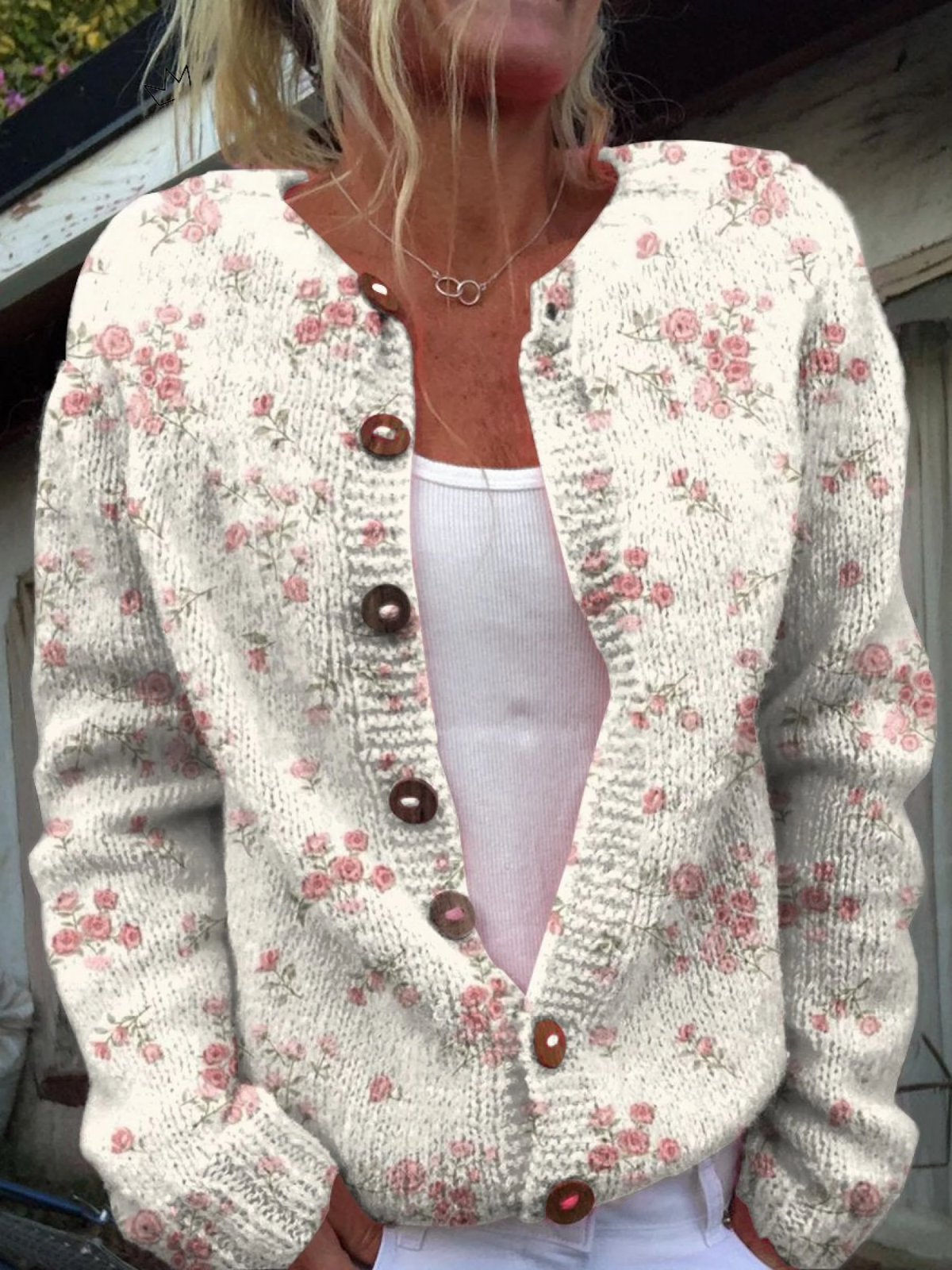 Evanthea™ | Retro Floral Cardigan Sweater