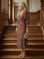 Lune | Natural Midi Wrap Sukienka