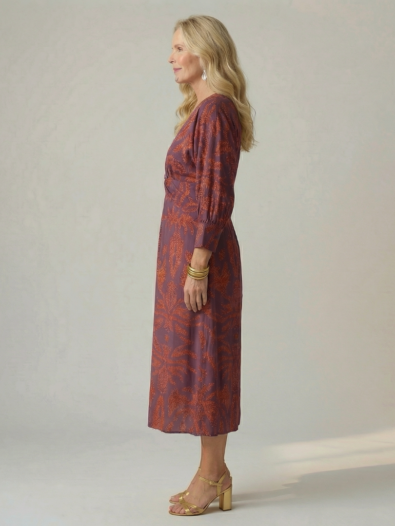 Lune | Natural Midi Wrap Sukienka