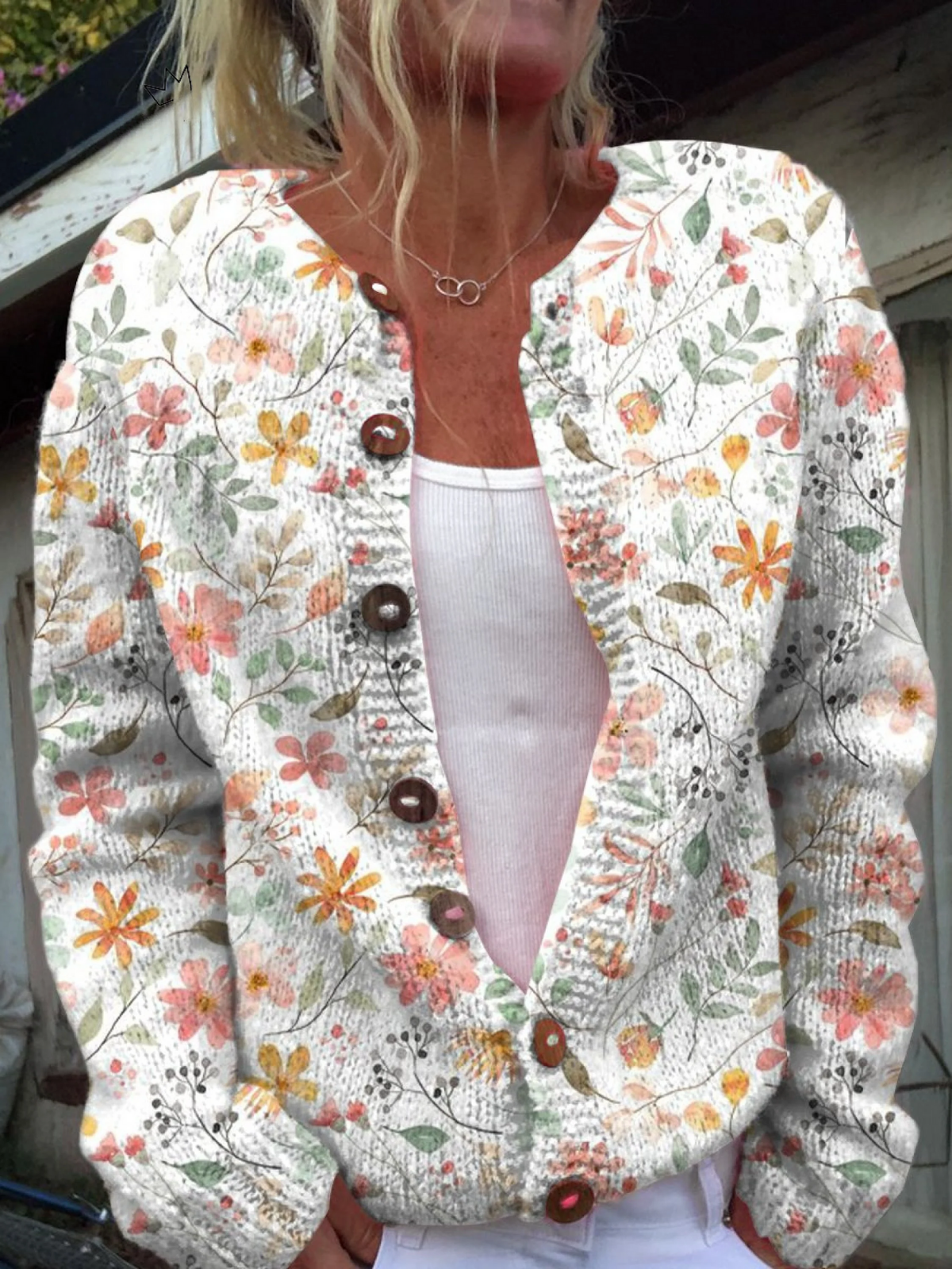 Greta™ | Retro Floral Cardigan Sweater