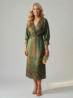 Lune | Natural Midi Wrap Sukienka
