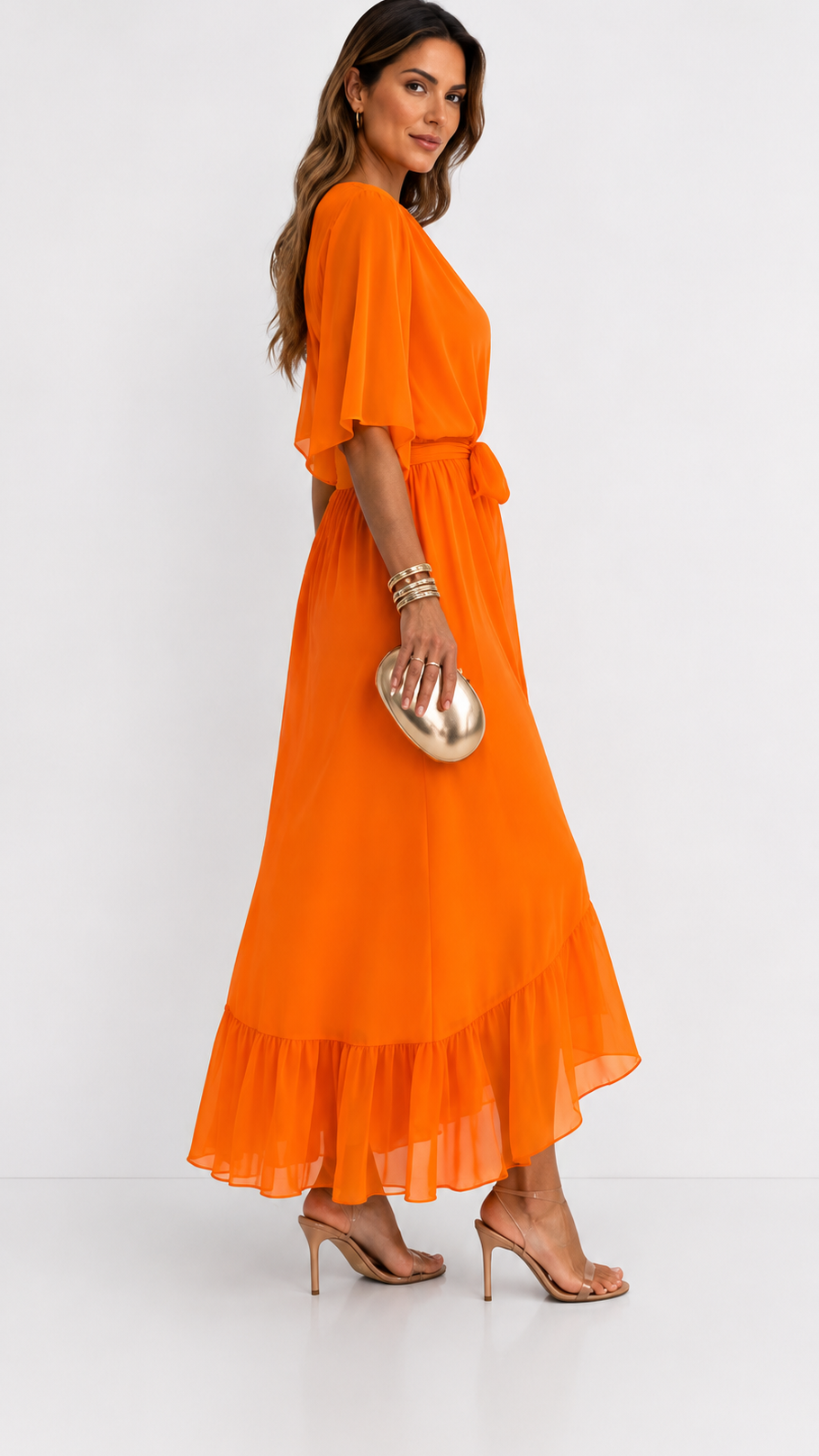Isabelle™ | Elegancka Maxi Sukienka z Chiffonu