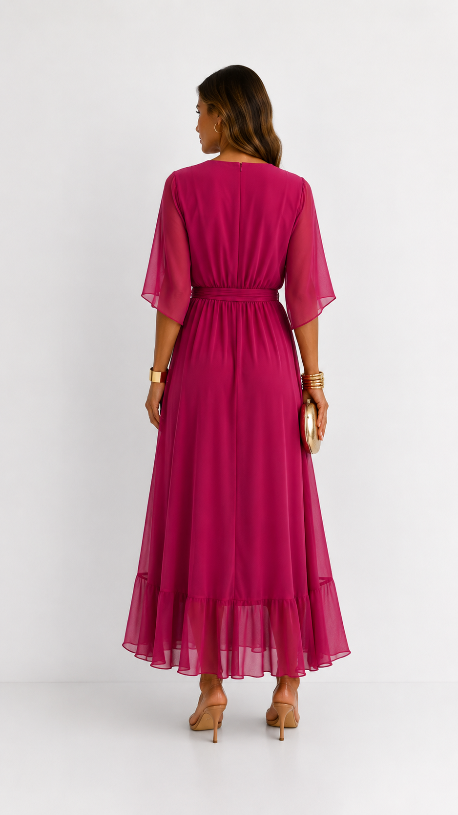 Isabelle™ | Elegancka Maxi Sukienka z Chiffonu