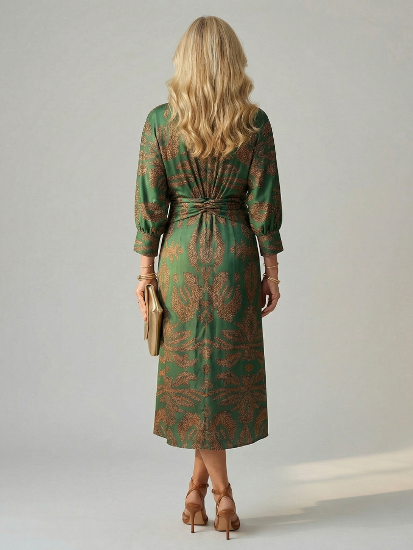 Lune | Natural Midi Wrap Sukienka