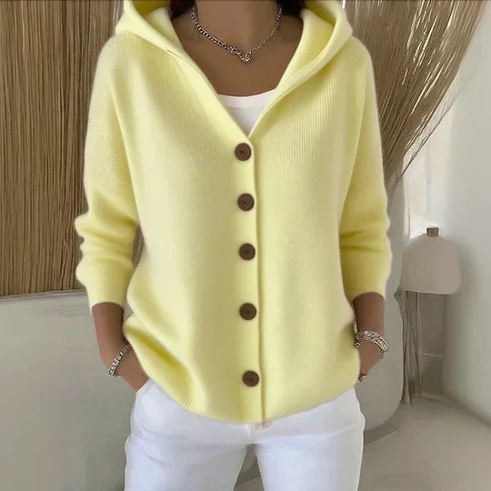 Darienne™ | Hoodie Sweater with Button Closure
