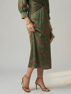 Lune | Natural Midi Wrap Sukienka