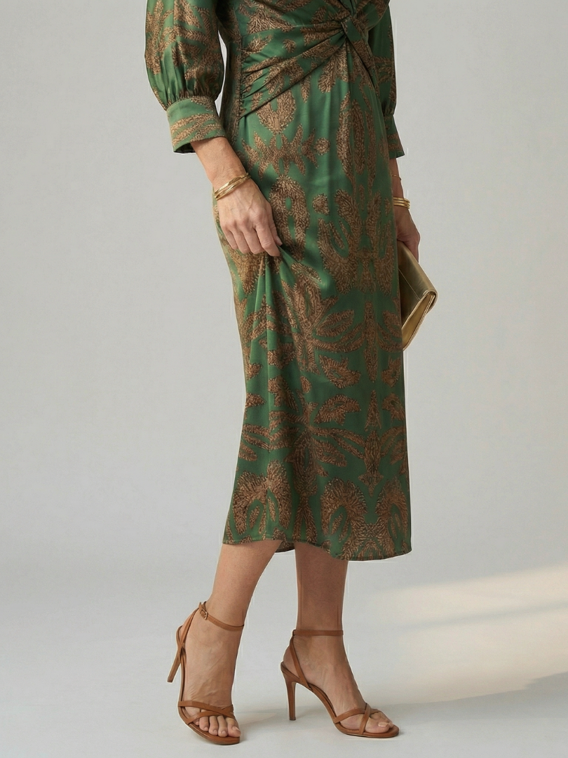 Lune | Natural Midi Wrap Sukienka