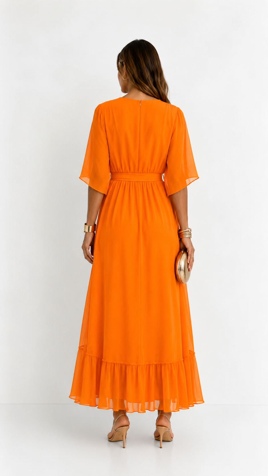 Isabelle™ | Elegancka Maxi Sukienka z Chiffonu