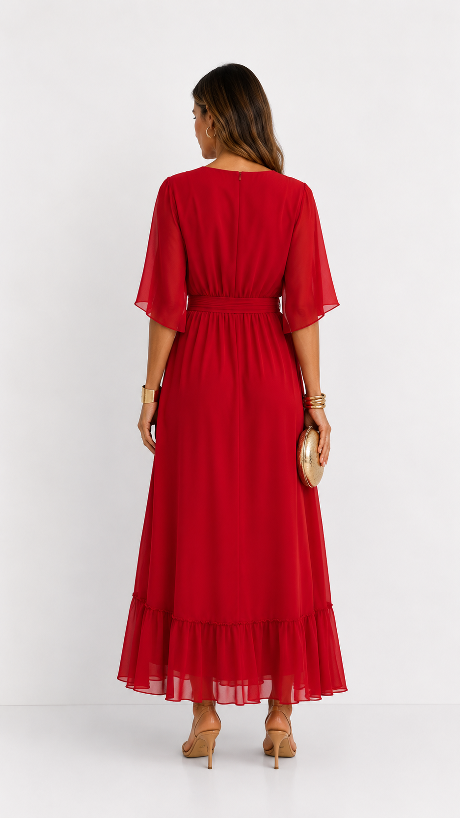 Isabelle™ | Elegancka Maxi Sukienka z Chiffonu