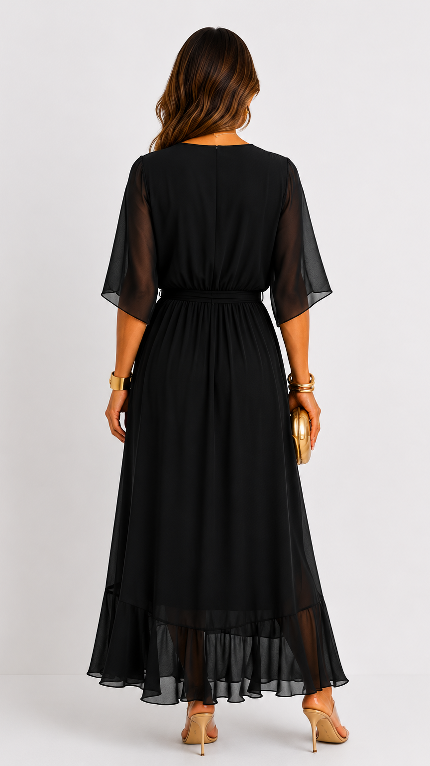 Isabelle™ | Elegancka Maxi Sukienka z Chiffonu