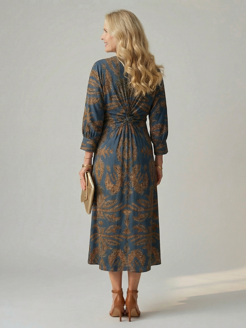 Lune | Natural Midi Wrap Sukienka