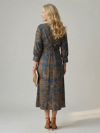 Lune | Natural Midi Wrap Sukienka