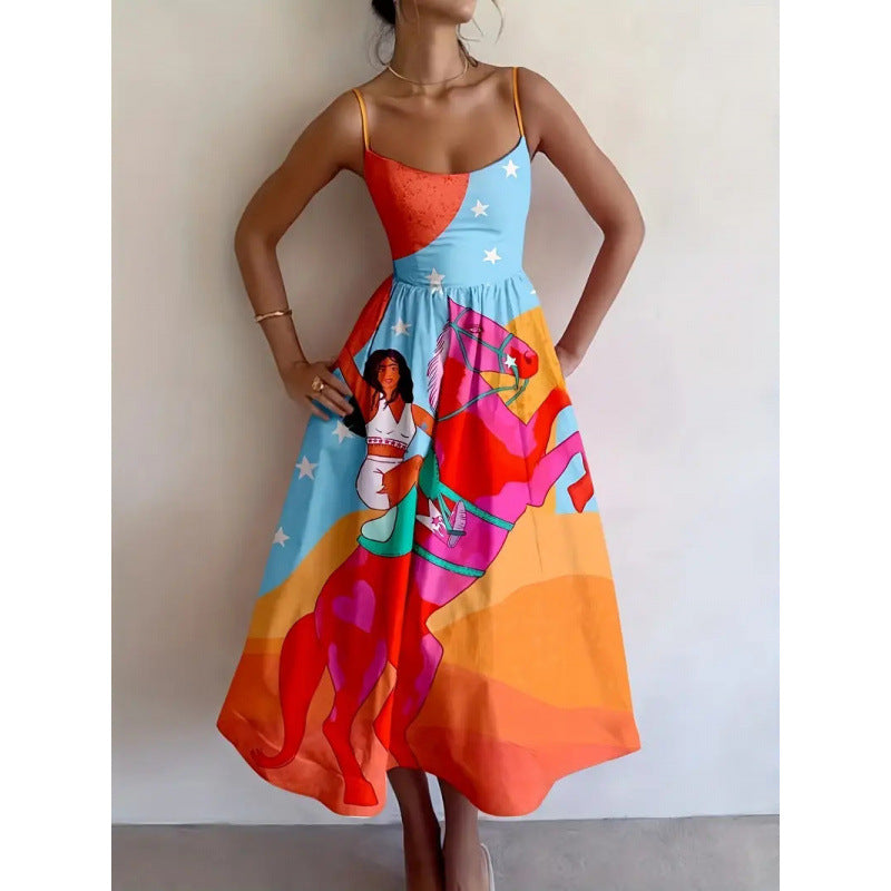 Solavienne | Sukienka midi  - Sunset Muse