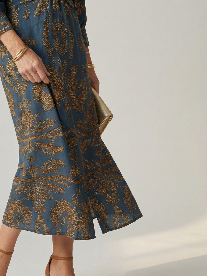Lune | Natural Midi Wrap Sukienka
