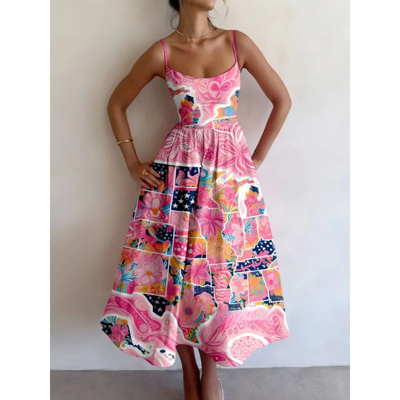 Marlowe | Blush Garden Sukienka midi