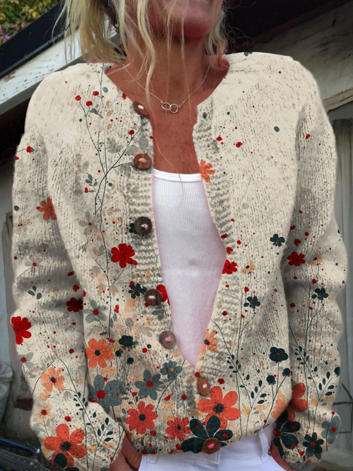 Sabrina™ | Retro Floral Sweater