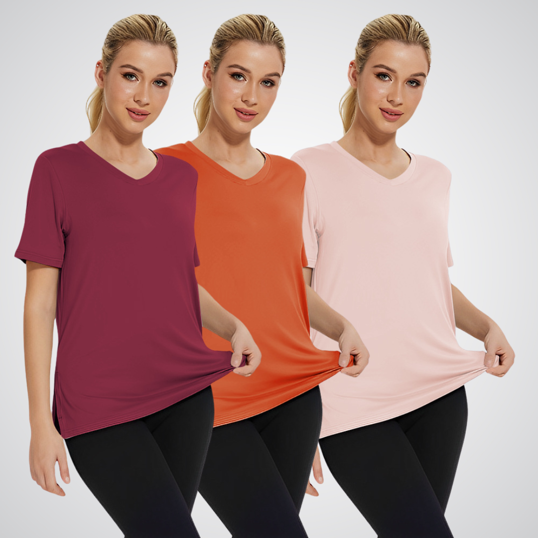 SELENA™ - Zestaw 3 sztuk luźnych koszulek casualowych