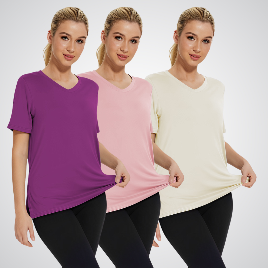 SELENA™ - Zestaw 3 sztuk luźnych koszulek casualowych