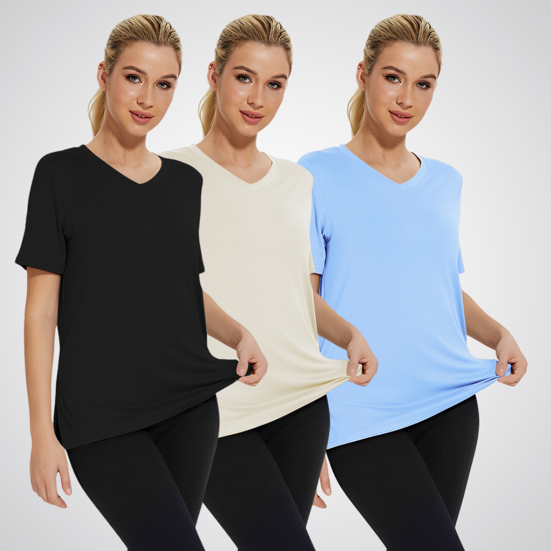 SELENA™ - Zestaw 3 sztuk luźnych koszulek casualowych
