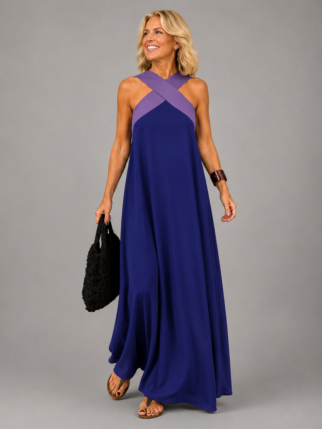 Velora™ | Elegancka Krzyżowa Sukienka Maxi