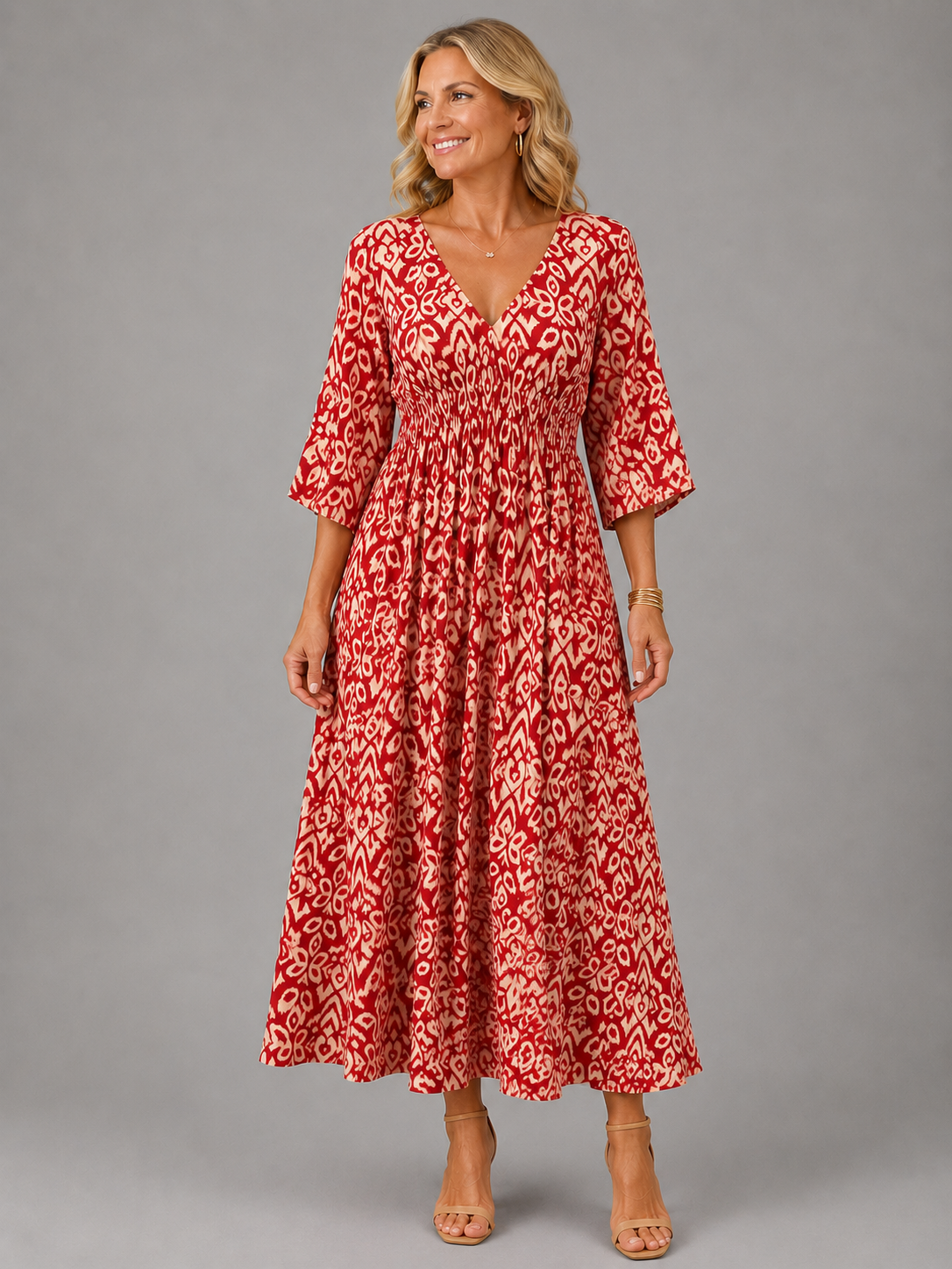 Althea™ | Bohemian Midi Sukienka