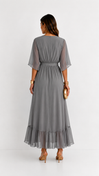 Isabelle™ | Elegancka Maxi Sukienka z Chiffonu