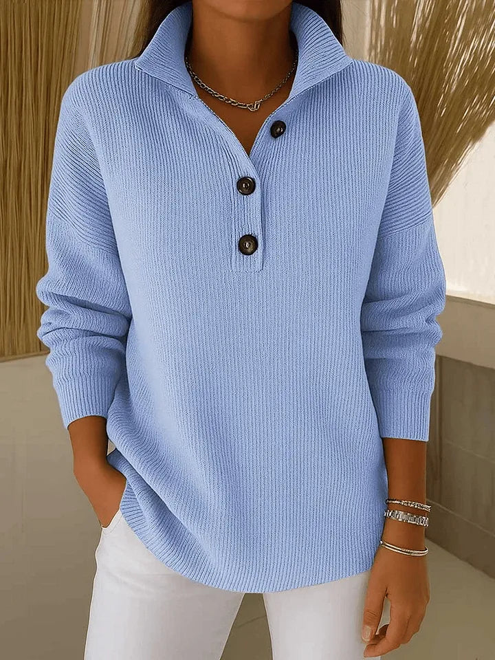 Florence™ | Sweter polo z dekoltem w kształcie litery V
