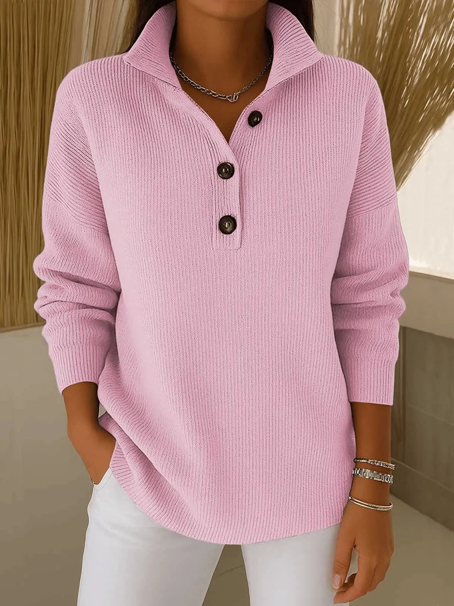Florence™ | Sweter polo z dekoltem w kształcie litery V