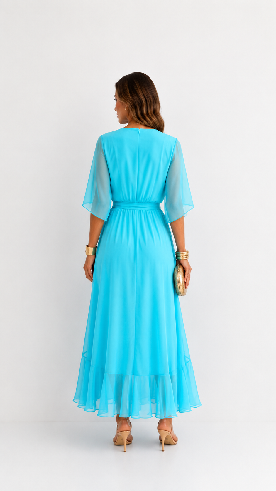 Isabelle™ | Elegancka Maxi Sukienka z Chiffonu