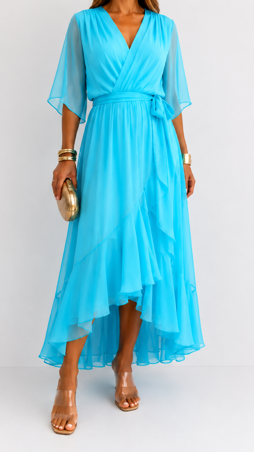 Isabelle™ | Elegancka Maxi Sukienka z Chiffonu