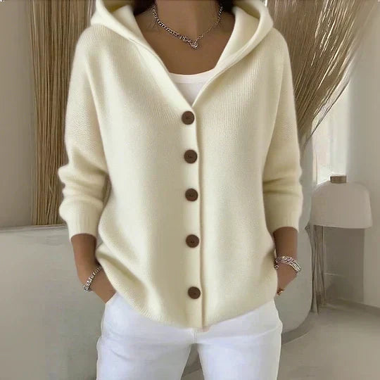 Darienne™ | Hoodie Sweater with Button Closure