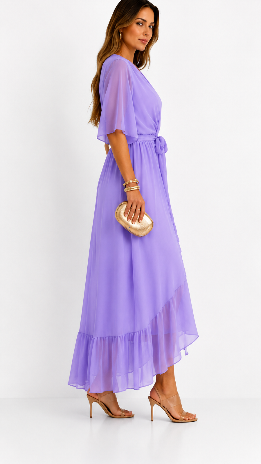 Isabelle™ | Elegancka Maxi Sukienka z Chiffonu