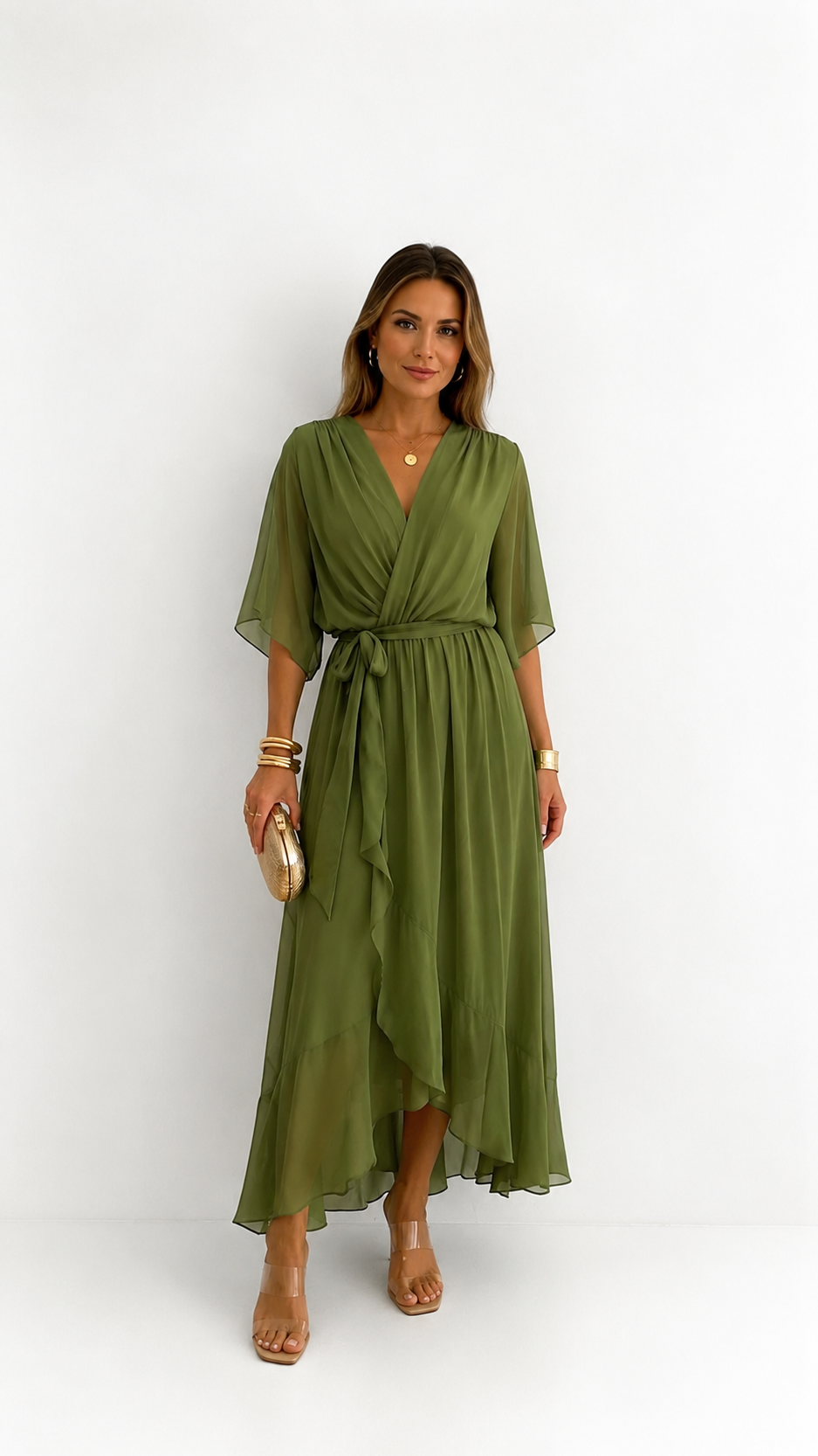 Isabelle™ | Elegancka Maxi Sukienka z Chiffonu