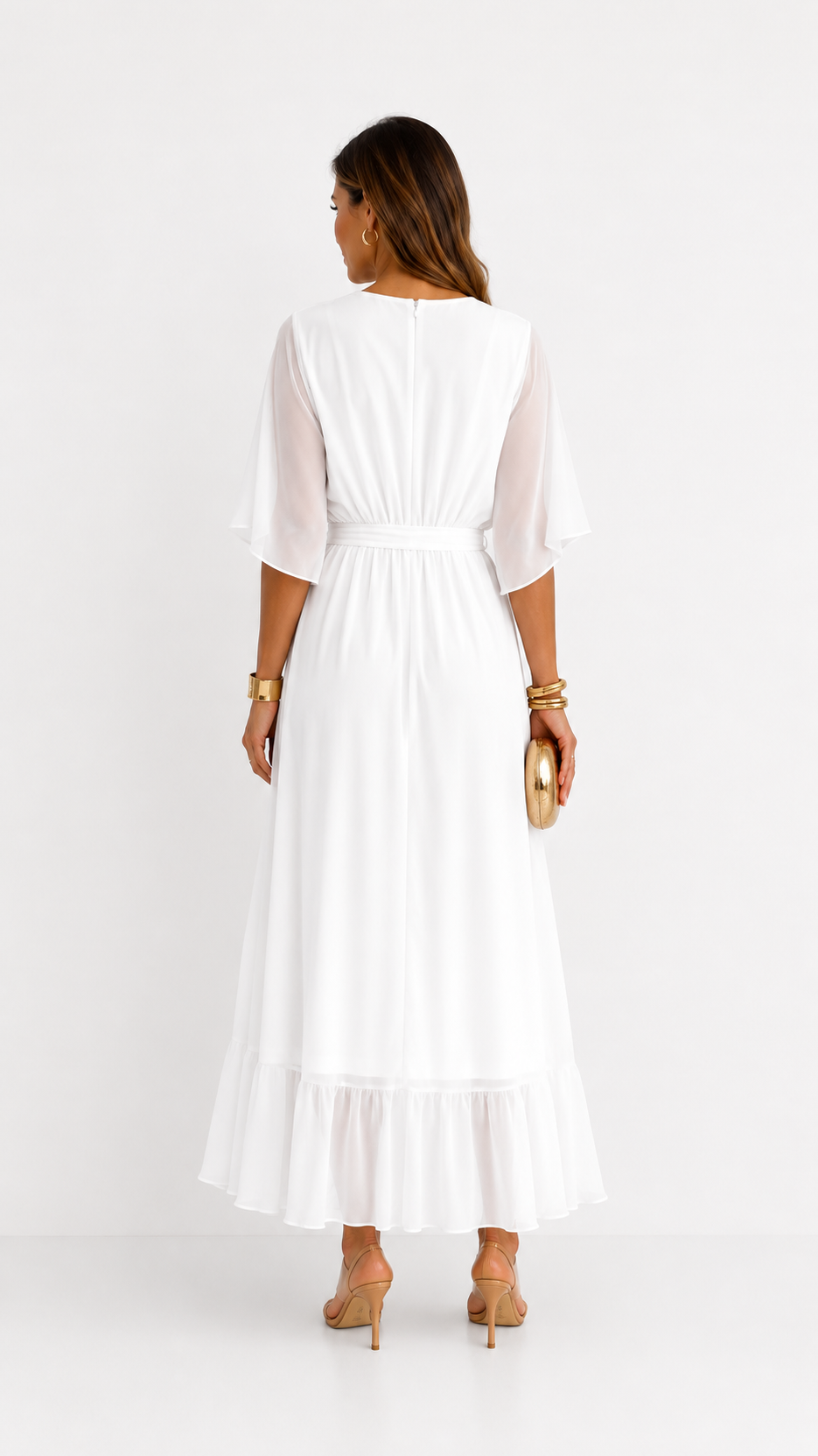 Isabelle™ | Elegancka Maxi Sukienka z Chiffonu