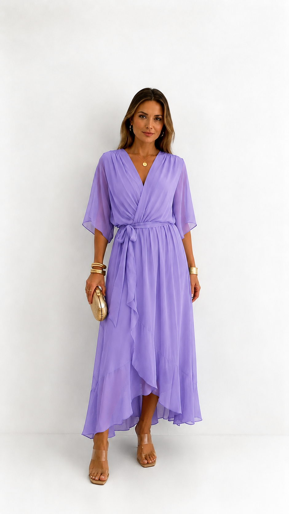 Isabelle™ | Elegancka Maxi Sukienka z Chiffonu